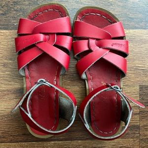 The Saltwater Sandal, Size 1, Classic Red color, GREAT used condition!